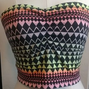 Victoria's Secret geometric multi-neon bandeau.